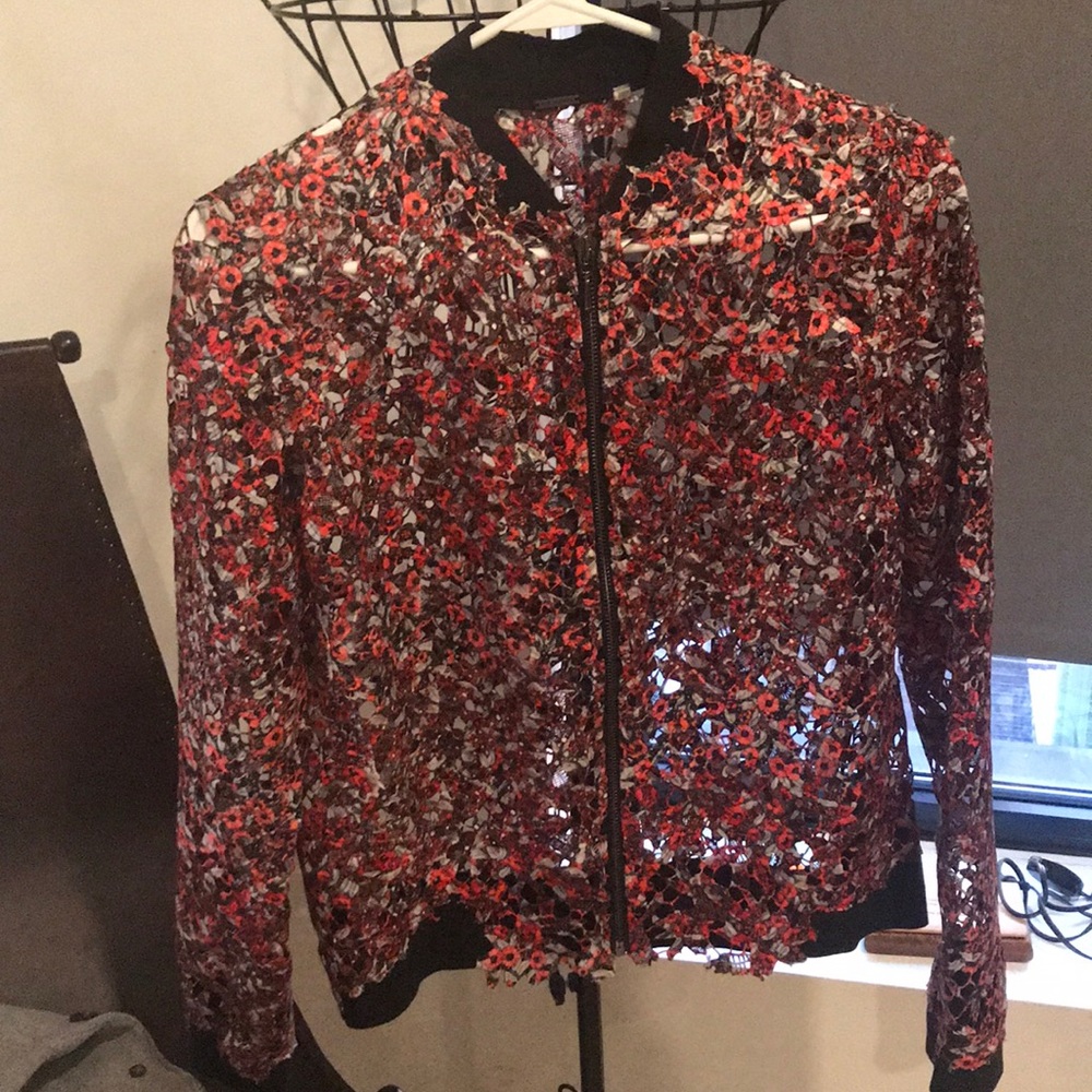 Tahari colorful lace jacket!